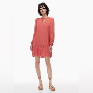 Aritzia Wilfred Lambrusco Dress - Warm Sienna Red